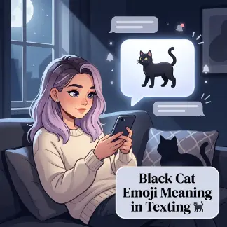 Black Cat Emoji Meaning in Texting 