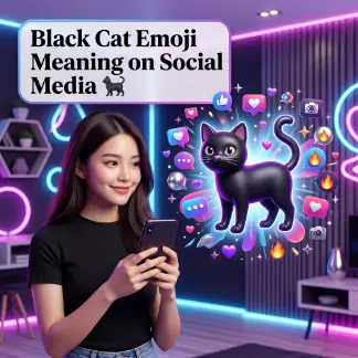 Black Cat Emoji Meaning on Social Media