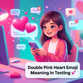 Double Pink Heart Emoji Meaning in Texting 💕