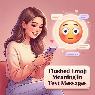 Flushed Emoji Meaning in Text Messages