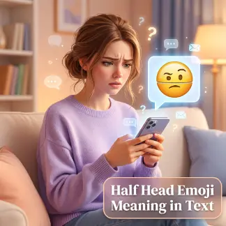 Half Head Emoji Meaning in Text