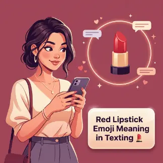 Red Lipstick Emoji Meaning in Texting 💄