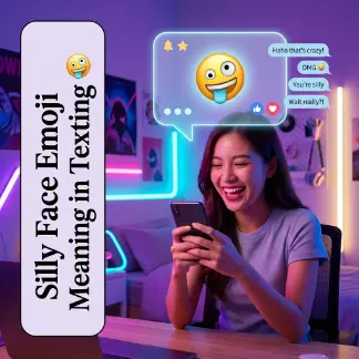 Silly Face Emoji Meaning in Texting 🤪