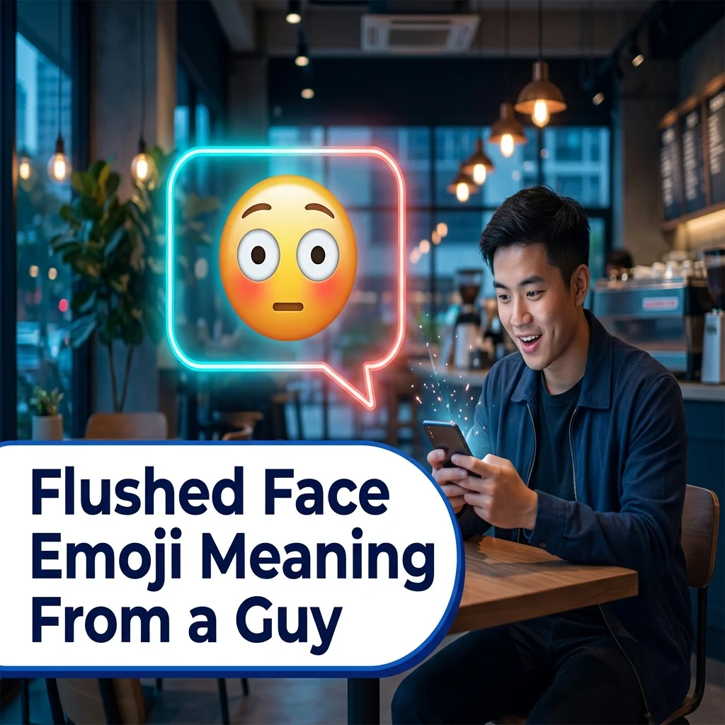 Flushed Face Emoji Meaning From a Guy 😳