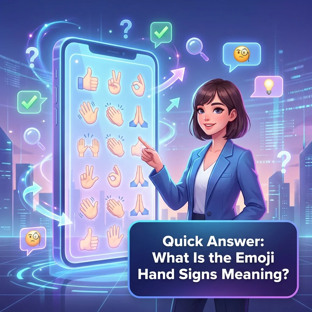Quick Answer: What Is the Emoji Hand Signs Meaning?