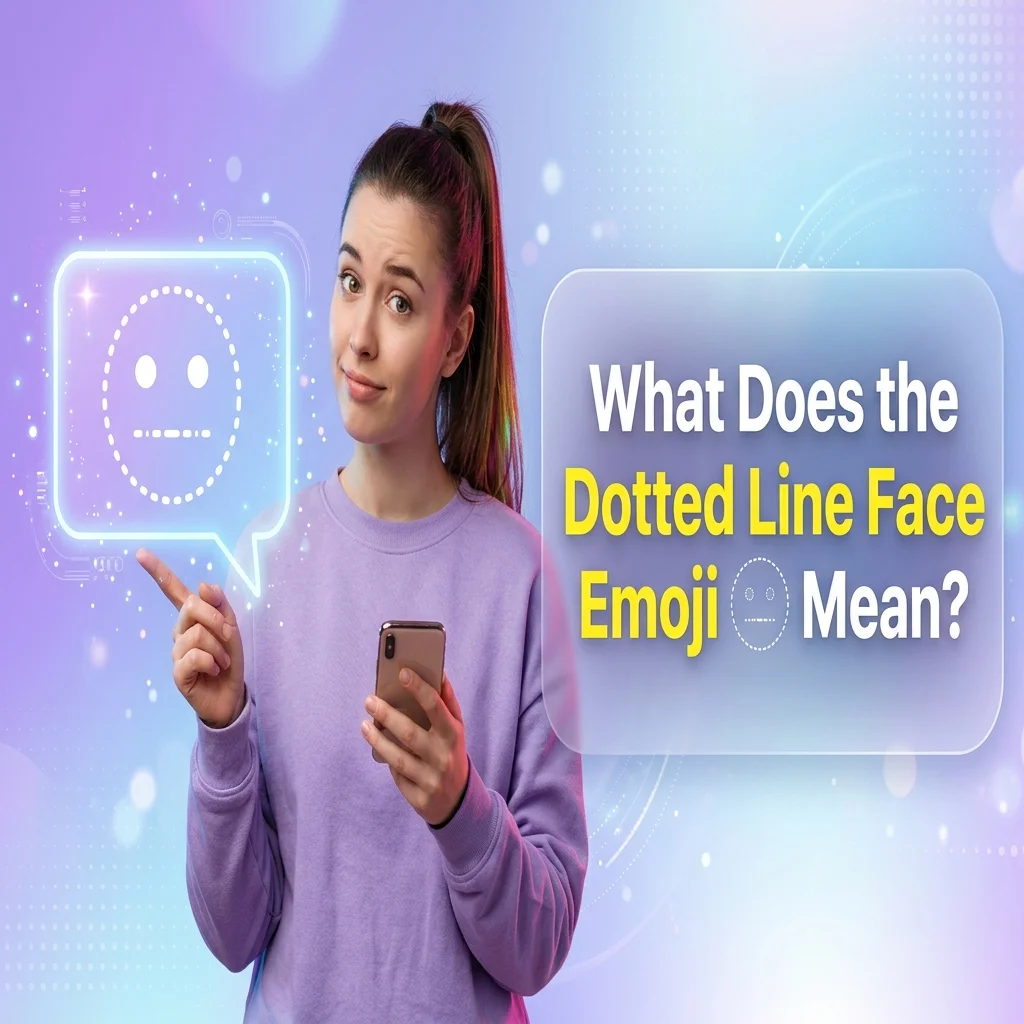 What Does the Dotted Line Face Emoji 🫥 Mean?