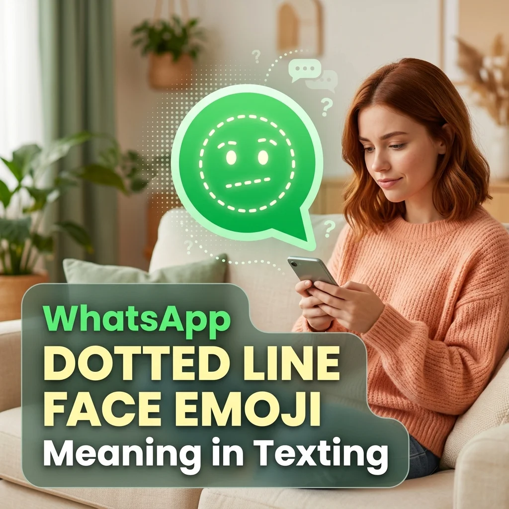 WhatsApp Dotted Line Face Emoji Meaning in Texting