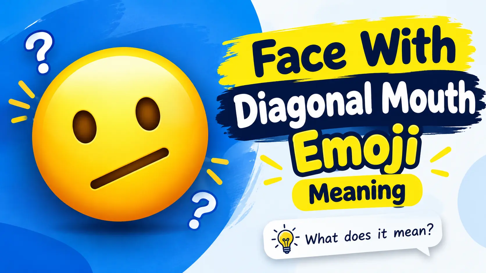 Face With Diagonal Mouth Emoji Meaning