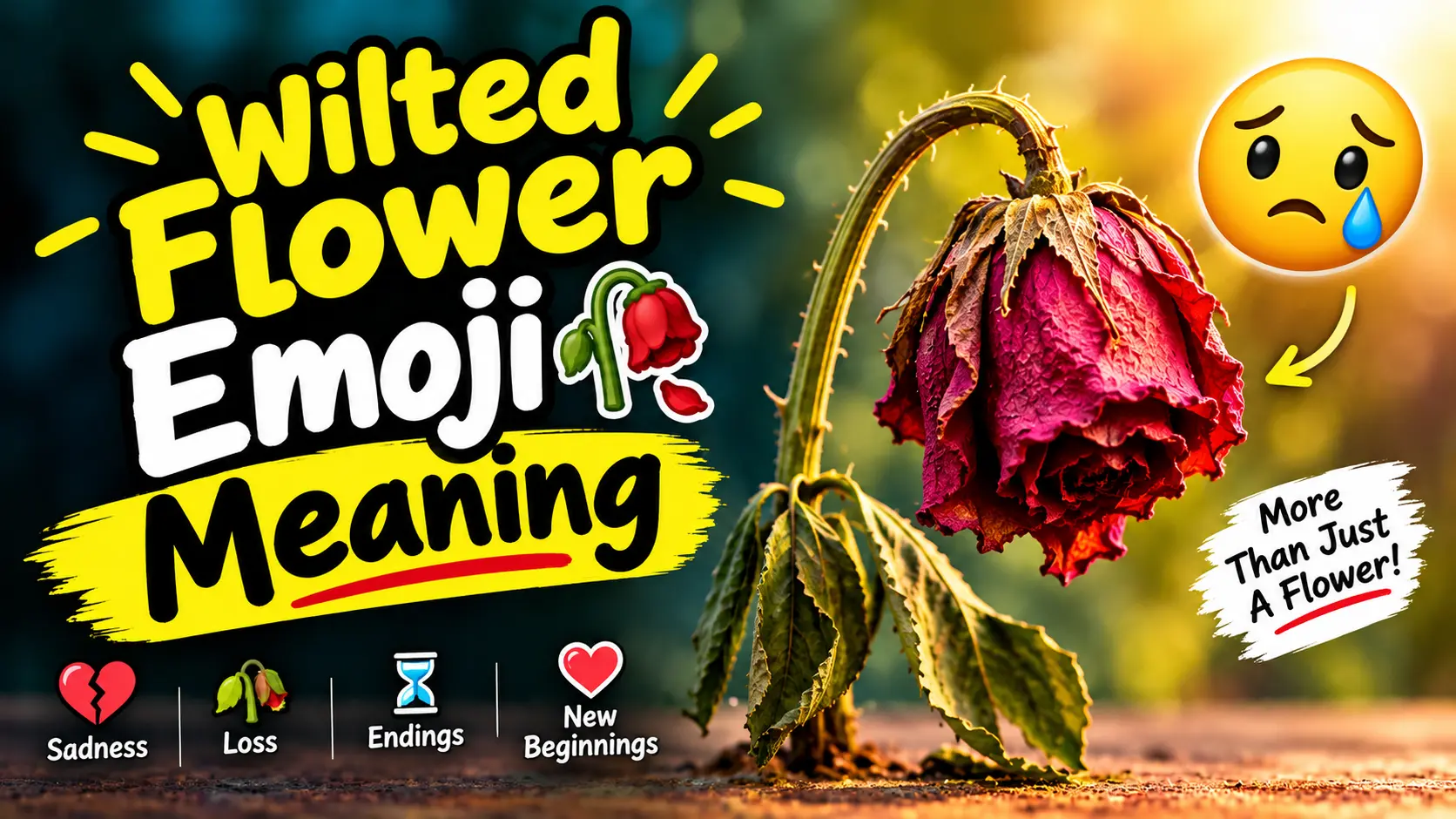 Wilted Flower Emoji Meaning