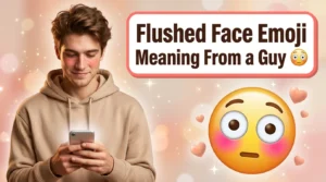 Flushed Face Emoji Meaning From a Guy 😳