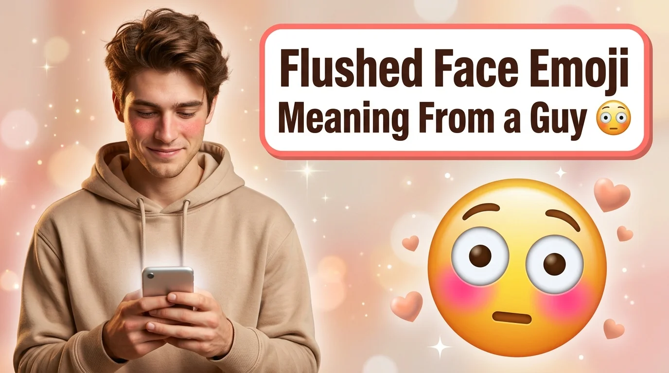 Flushed Face Emoji Meaning From a Guy 😳