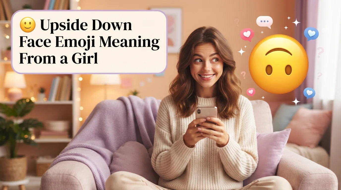 🙃 Upside Down Face Emoji Meaning From a Girl 